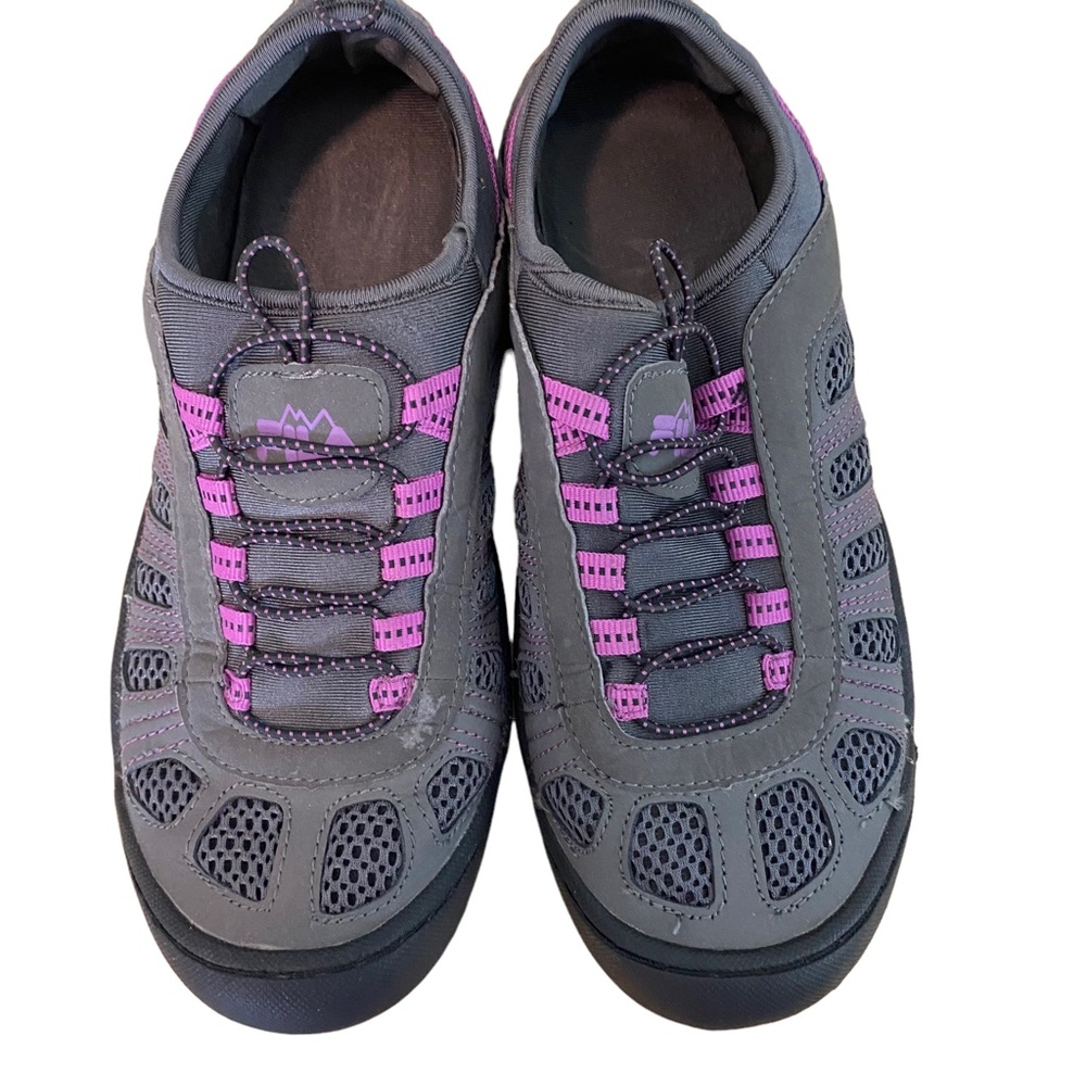 Fila Women's 6 Sneakers Gray Purple Slide On 9.5